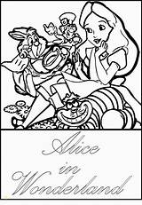 Alice Coloring Pages Wonder Land Wonderland 1808 1249 Divyajanani sketch template