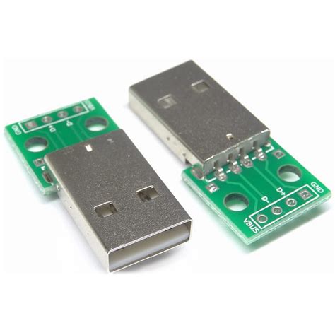 mm pcs mini micro usb pcb type parts  dip adapter connector module board panel female