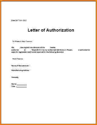 authorization letter template loa notarized  word  documents