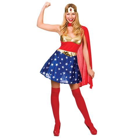 super hero woman fancy dress  halloween party role play sexy adult