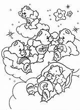 Durmiendo Ositos Colorea Nubes Osito sketch template