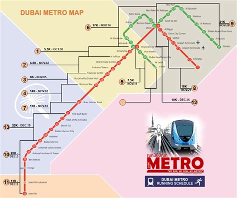 runrun dubai metro run map schedule