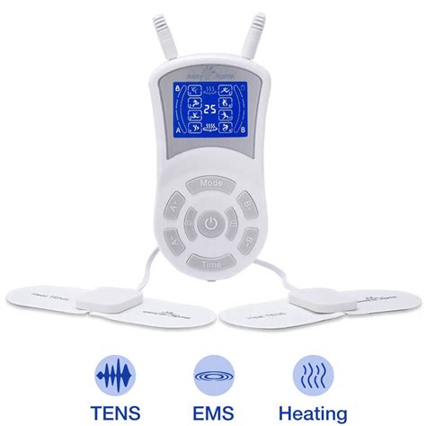 easyathome deluxe tens handheld electronic pulse massager unit
