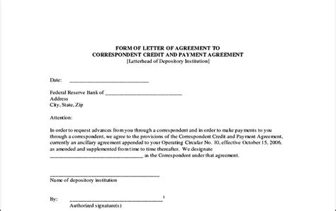 sample letter  loan repayment agreement