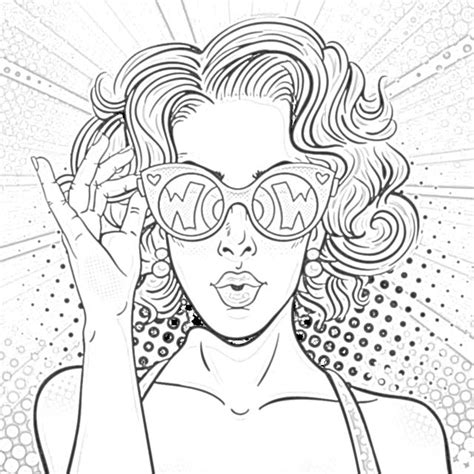 pop art coloring book coloring pages