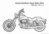 Coloring Pages Motorcycle Harley Davidson Printable Glide Sheets Print Book Boys sketch template