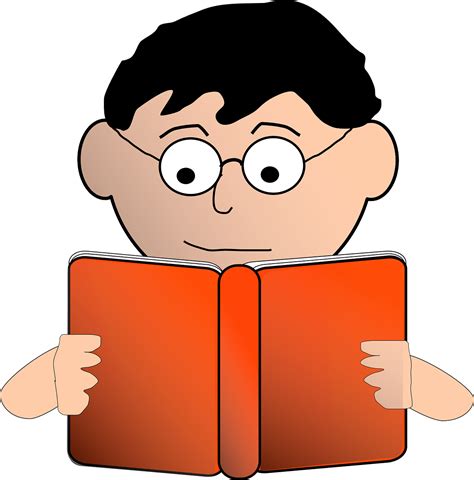 kartun membaca buku png gambar siswa perempuan  membaca buku