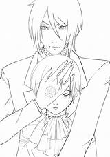 Butler Ciel Coloring Pages Sebastian Phantomhive Grell Chibi Colouring Color Getdrawings Getcolorings Popular Sketch Template Searches Recent sketch template