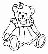 Teddy Bear Coloring Pages Kids Baby Girl Printable Bears Cute Colouring Print Color Panda Drawings Cool Getcolorings Clipart School Sheets sketch template