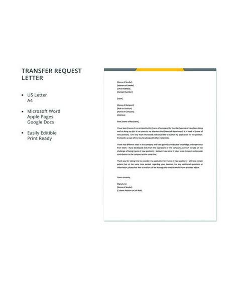 internal transfer letter template   professional template