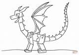 Coloring Minecraft Dragon Ender Pages Printable Paper sketch template
