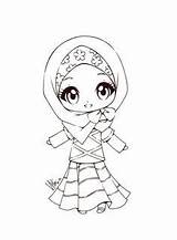 Coloring Pages Muslim Muslimah Cute Islamic Kids Little Chibi 1000 Hijab Sureya Printable Cutie Miss Deviantart Characters Drawings Hijabi Islam sketch template