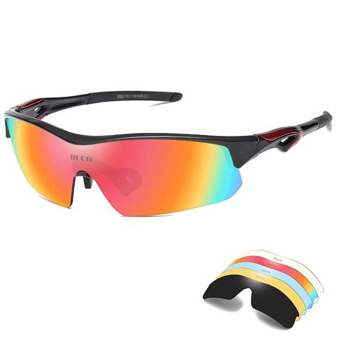 duco polarized sports cycling sunglasses for men with 5