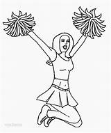 Coloring Pages Cheerleading Cheerleader Printable Kids Cool2bkids sketch template