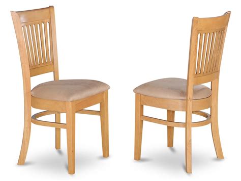 east west furniture vancouver wood seat kitchen dining chairs  oak