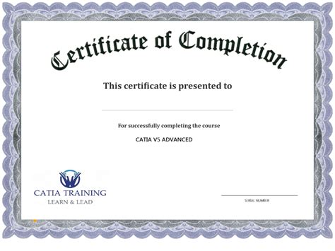 certificate  completion templates excel  formats