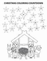 Coloring Christmas Countdown Choose Board Sunday School sketch template