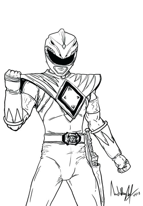 coloring page tremendous red power ranger coloring page photo