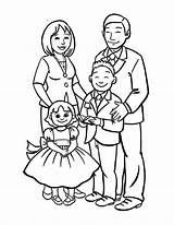 Family Coloring Beautiful Drawing Pages Draw Kids Drawings Cartoon Familie Easy Choose Board sketch template