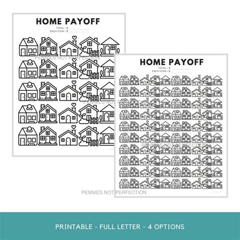 mortgage payoff tracker printable home loan payoff chart etsy
