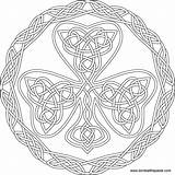 Coloring Celtic Pages Shamrock Knot Cross Printable Color Adult Mandala Christmas Adults Intricate Book Clipart Designs Print Transparent Pattern Library sketch template