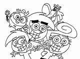 Timmy Padrinhos Colorat Turner Fairly Oddparents Magicos Tudodesenhos sketch template