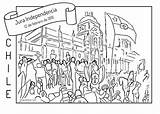 Independencia Jura Colorea sketch template