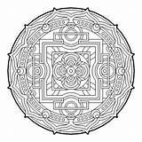 Coloring Pages Geometric Sacred Geometry Therapy Cool Printable Color Adults Circle Fractal Aztec Mandala Book Vermont Coloring4free Para Complex Beaver sketch template