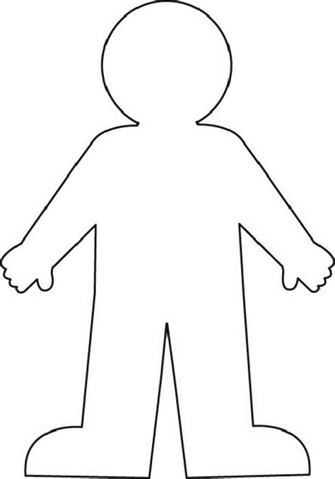 blank body outline simple stiff