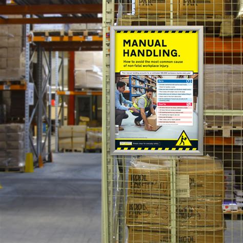 manual handling safety poster safety posters  aid posters notices wallcharts