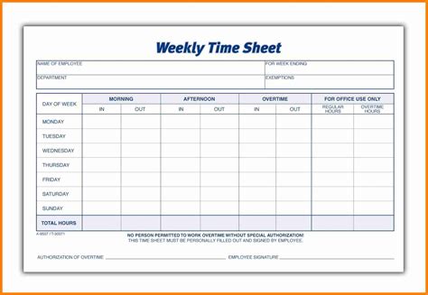 printable employee time sheets template business