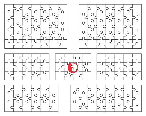 big puzzle pack svg files  cricut jigsaw illustrations instant