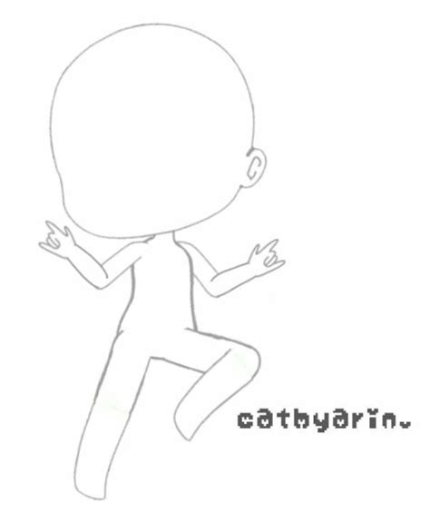 🍃gacha base cr to cathyarin instagram 🍃 desenhos de chibi