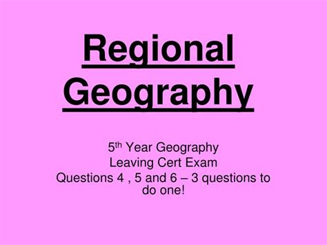 regional geography powerpoint    id