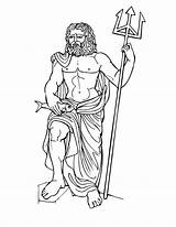 Poseidon Goddesses Myths Netart Neptune sketch template