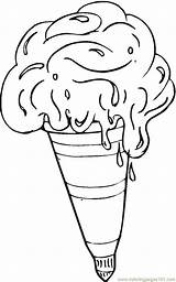 Coloring Pages Dessert Ice Cream Printable sketch template