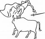 Toros Corrida Kolorowanka Mewarnai Bullfighter Printable Taureau Banteng Toreros Byk Kerbau Torero Espagne Matador Enfants Kolorowanki sketch template