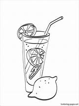 Juice Pages Coloring Colouring Lemonade Picolour Comments Diet Template sketch template