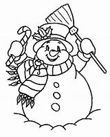 Snowman Coloring Christmas Pages Printable Filminspector sketch template