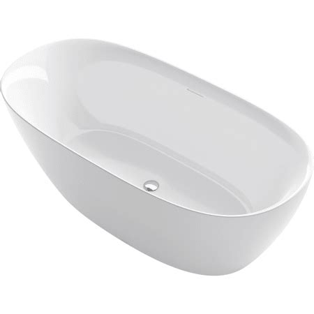 sterling    slip white unwind   standing acrylic soaking tub  center drain