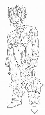 Dbz Ball Gohan Lineart Colouring Sketches Broly Transformers Dragonballsupers sketch template