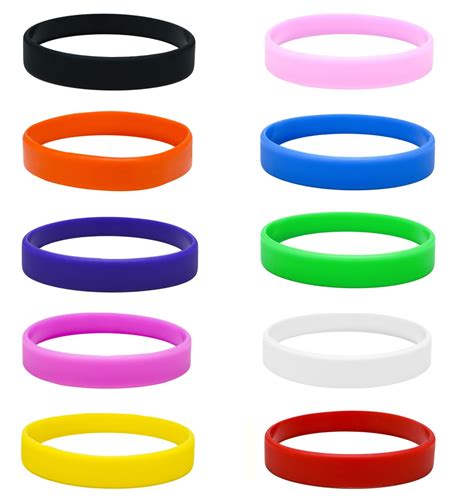 silicone wristbands  pack adult sizes   wristbands