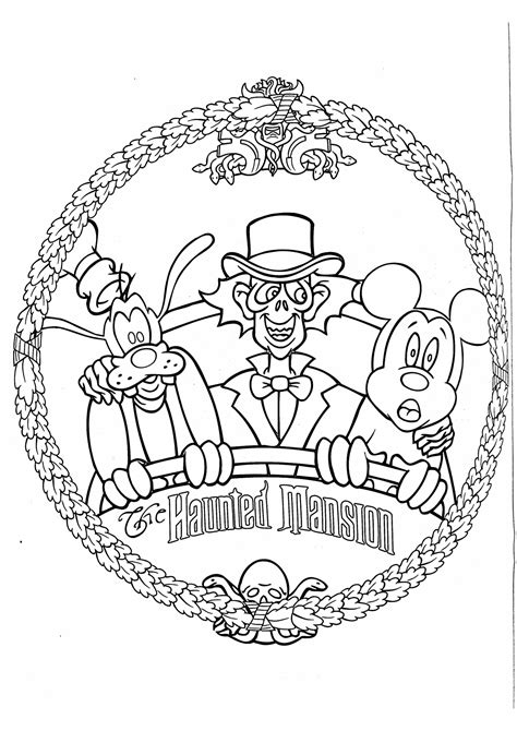 disney coloring pages haunted mansion disney halloween coloring