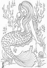 Adults Mermaids Pretty Getdrawings Gcssi Coloringpagesfortoddlers sketch template
