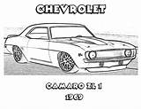 Coloring Pages Car Camaro Muscle Chevrolet Print Cars Chevy 1969 Hot Drawing Dodge Charger Rod Classic Clipart Drawings Zl Sheets sketch template