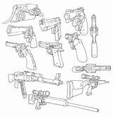 Weapons sketch template