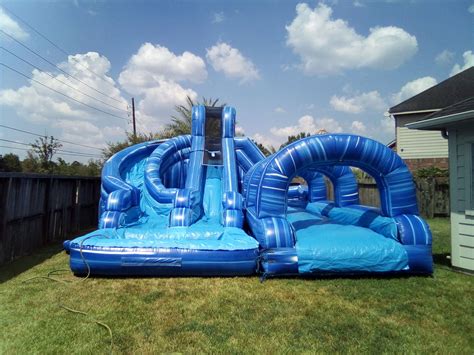 dfw tx triple ocean helix inflatable  sky high party rentals