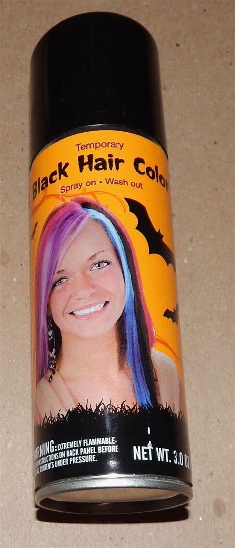 halloween black hair color temporay spray  wash  oz