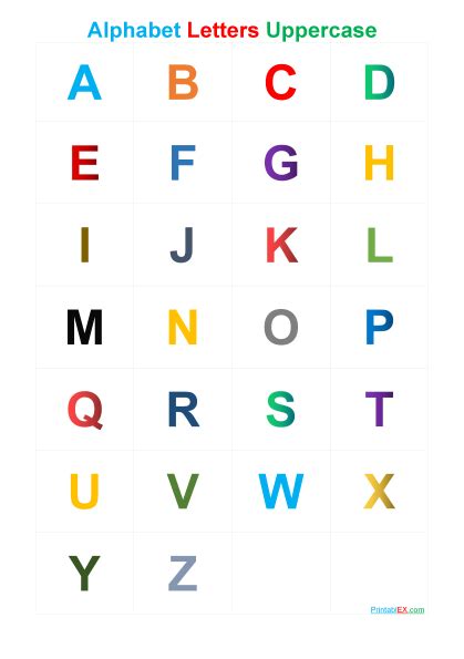 printable alphabet letters upper   case upcol holol