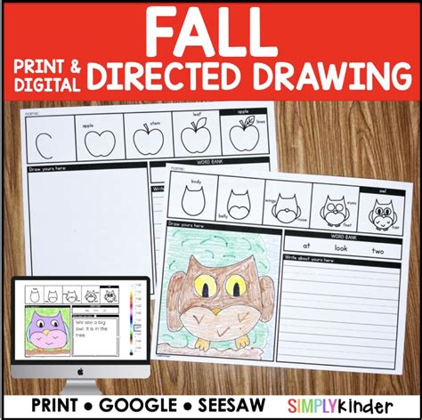 fall directed drawings simply kinder